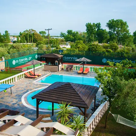 Villa Maxim With Private Pool & Tennis Court Halikounas