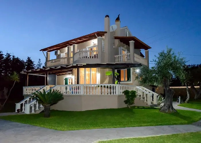 Villa Maxim With Private Pool & Tennis Court * Halikounas