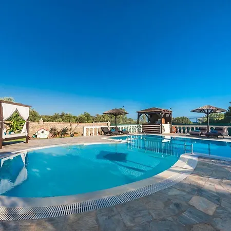 Villa Maxim With Private Pool & Tennis Court Halikounas